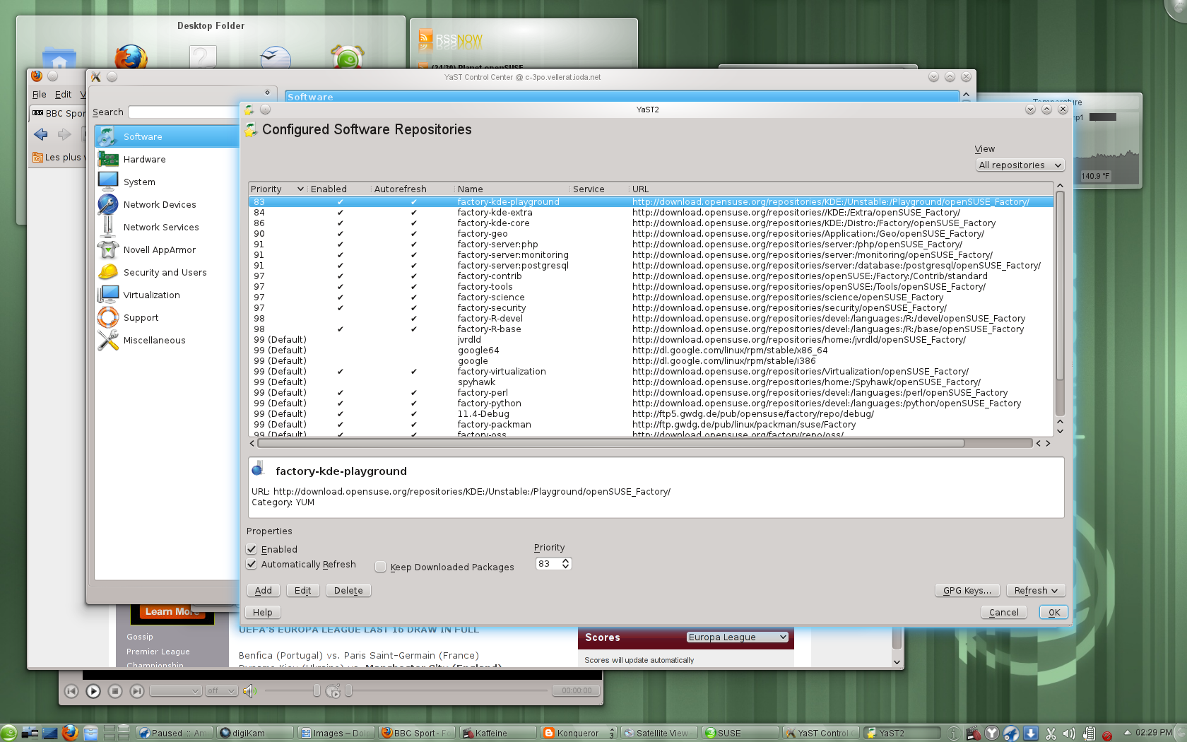 YaST managing repositories in openSUSE 11.4.